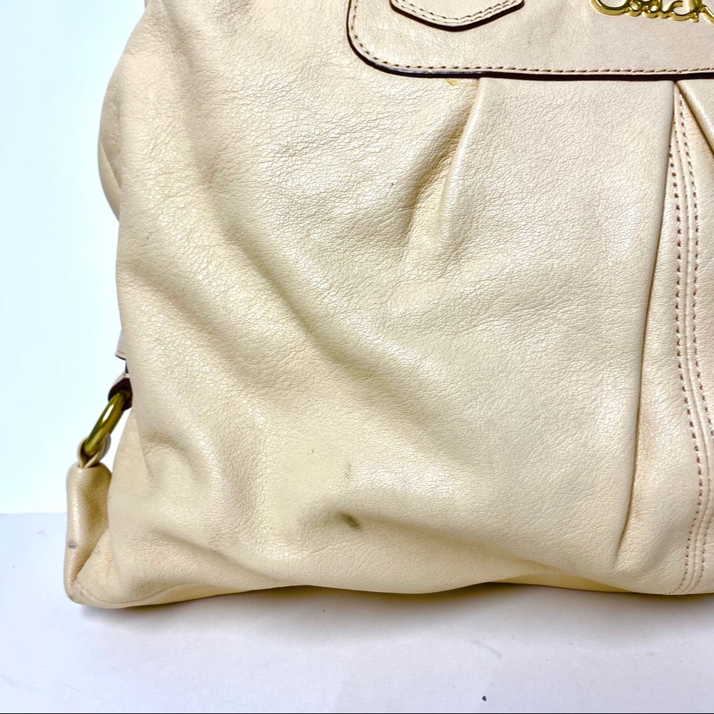 Auth COACH Ashley Leather Carryall F15513 Beige - Picture 2 of 8